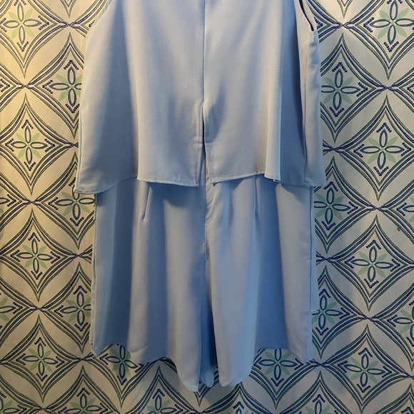 DOKOTOO Light Blue Polyester Romper NWT, Tiered Design Sleeveless with CHARM!! - Picture 2 of 4